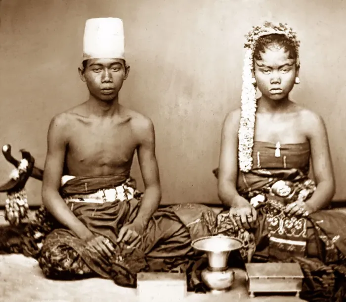 Framed Print : Javanese Bride and Bridegroom - pre-1900 Framed Print : Javanese Bride and Bridegroom - pre-1900