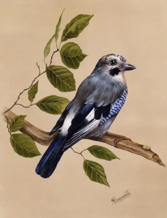 Framed Print : A Jay on a perch Framed Print : A Jay on a perch