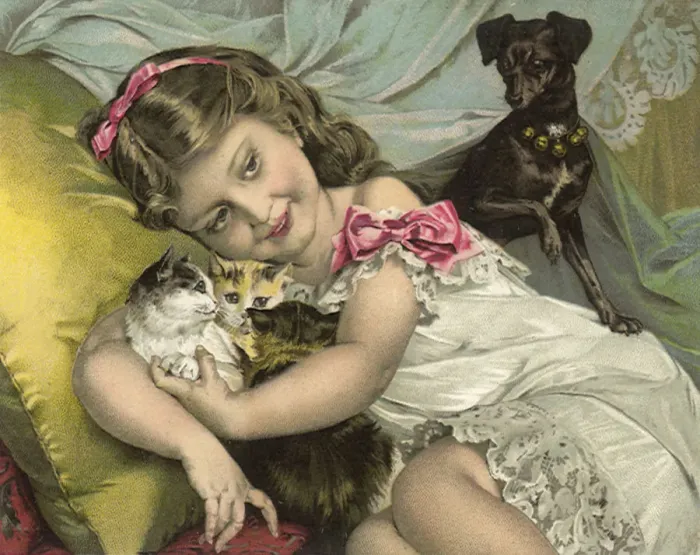 Framed Print : Jealous Dog Date: 1887 Framed Print : Jealous Dog Date: 1887