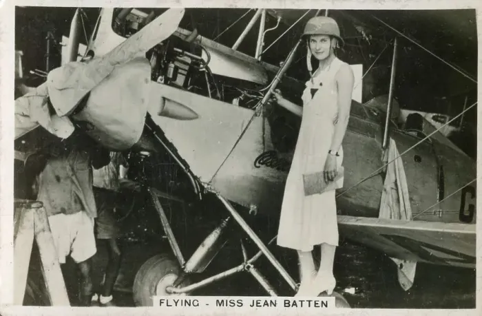 Framed Print : Jean Batten, pilot flying solo England to Australia Framed Print : Jean Batten, pilot flying solo England to Australia