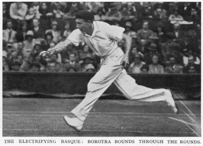 Framed Print : Jean Borotra in action Framed Print : Jean Borotra in action