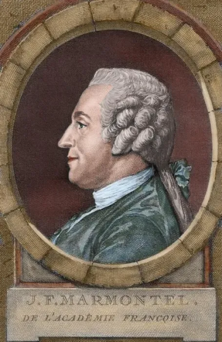 Framed Print : Jean Francois Marmontel (1723-1799). Colored engraving Framed Print : Jean Francois Marmontel (1723-1799). Colored engraving