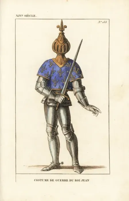 Framed Print : Jean le Bon, John II, King of France, battle Framed Print : Jean le Bon, John II, King of France, battle