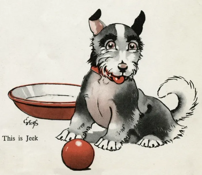 Framed Print : Jeek the puppy with bowl and ball Framed Print : Jeek the puppy with bowl and ball