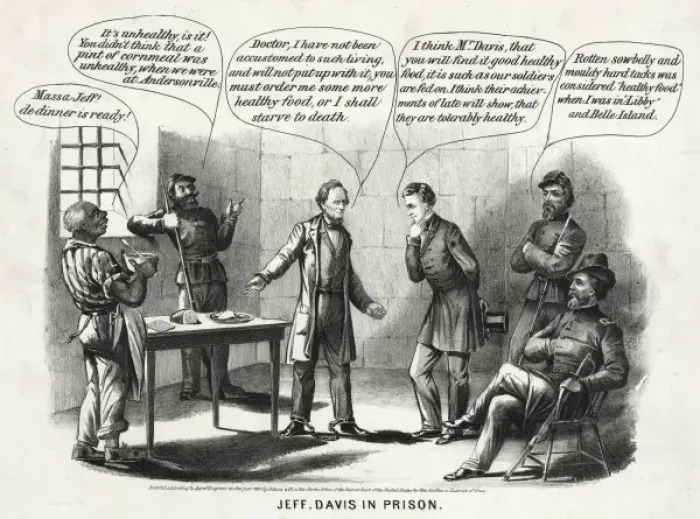 Framed Print : Jeff. Davis in prison Framed Print : Jeff. Davis in prison