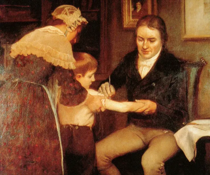 Framed Print : Jenner Vaccinating Boy Date: 1915 Framed Print : Jenner Vaccinating Boy Date: 1915