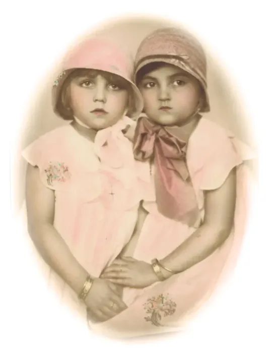Framed Print : Jenny Dollys adopted daughters Manzi and Klari, early 1930s Date: early 1930s Framed Print : Jenny Dollys adopted daughters Manzi and Klari, early 1930s Date: early 1930s