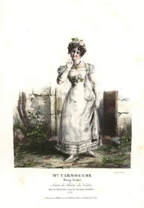 Framed Print : Jenny Vertpre as Michelette in La Servante Justifiee, 1822 Framed Print : Jenny Vertpre as Michelette in La Servante Justifiee, 1822