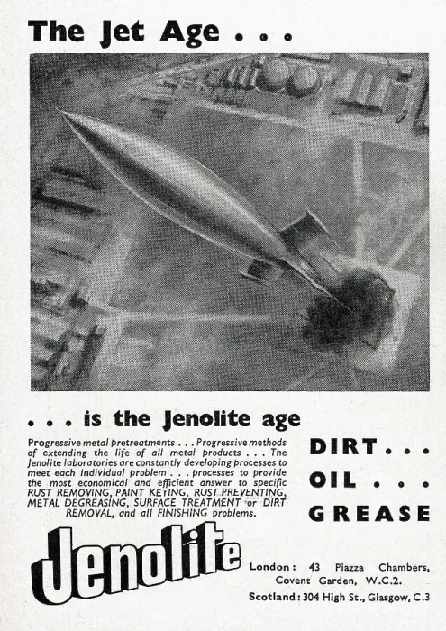 Framed Print : Jenolite Aluminium Cleaner & Degreasant - Jenolite Ltd. Date: 1952 Framed Print : Jenolite Aluminium Cleaner & Degreasant - Jenolite Ltd. Date: 1952