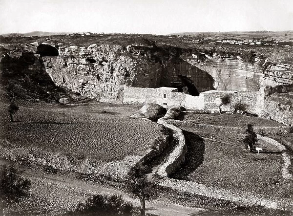 Jeremiahs Cave, Palestine, Israel, circa 1880s