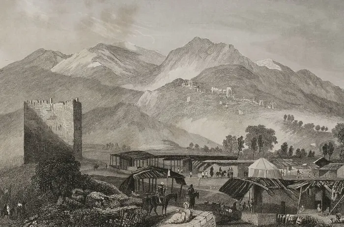 Framed Print : Jericho. General view. Engraving by Aubert Framed Print : Jericho. General view. Engraving by Aubert