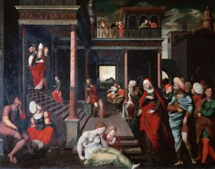 Framed Print : Jerome Cosida (1510-1592?). Presentation of the Virgin in th Framed Print : Jerome Cosida (1510-1592?). Presentation of the Virgin in th