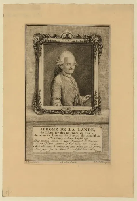 Framed Print : Jerome de La Lande, de l Aca. rle. des sciences de Paris, de Framed Print : Jerome de La Lande, de l Aca. rle. des sciences de Paris, de
