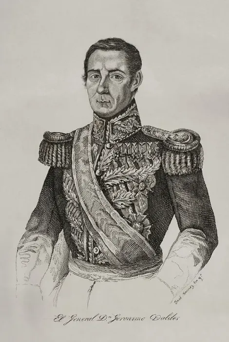 Framed Print : Jeronimo Valdes y Sierra (1784-1855). Spanish general