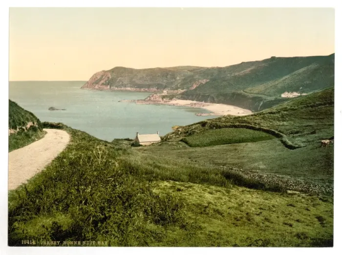 Framed Print : Jersey, Bonne Nuit Bay, Channel Islands, England Framed Print : Jersey, Bonne Nuit Bay, Channel Islands, England