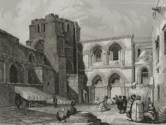 Framed Print : Jerusalem. Church of the Holy Sepulchre. Engraving Framed Print : Jerusalem. Church of the Holy Sepulchre. Engraving