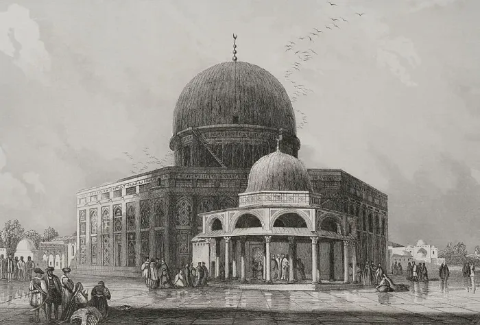 Framed Print : Jerusalem. Dome of the Rock. Engraving by Ransonnette Framed Print : Jerusalem. Dome of the Rock. Engraving by Ransonnette