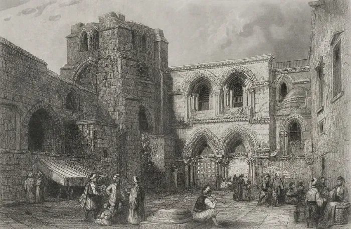 Framed Print : Jerusalem. Entrance to the Church of the Holy Sepulchre Framed Print : Jerusalem. Entrance to the Church of the Holy Sepulchre