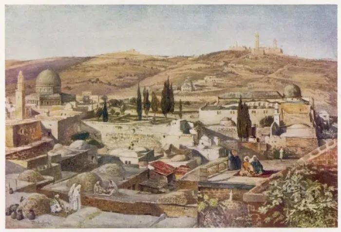 Framed Print : Jerusalem / Temple 1912 Framed Print : Jerusalem / Temple 1912