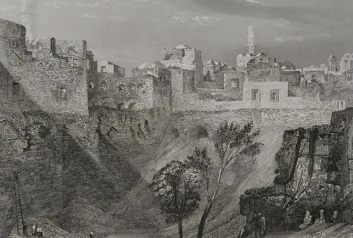 Framed Print : Jerusalem. View from St Stephen's Gate, traditionally Framed Print : Jerusalem. View from St Stephen's Gate, traditionally