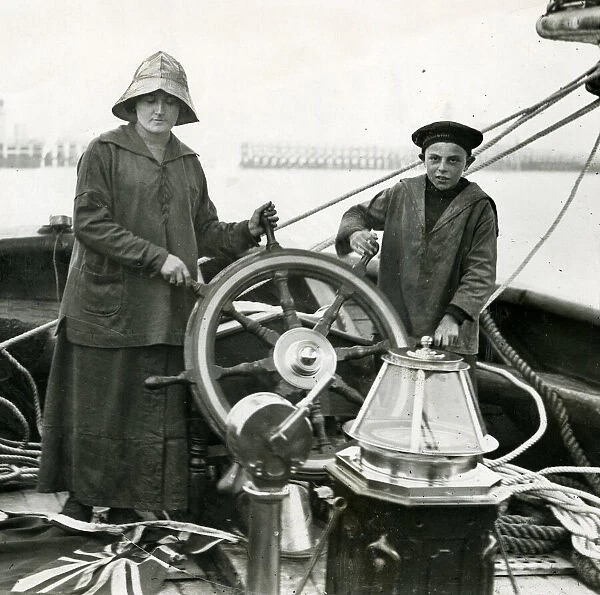 Jessica Borthwick on Red Cross schooner, WW1