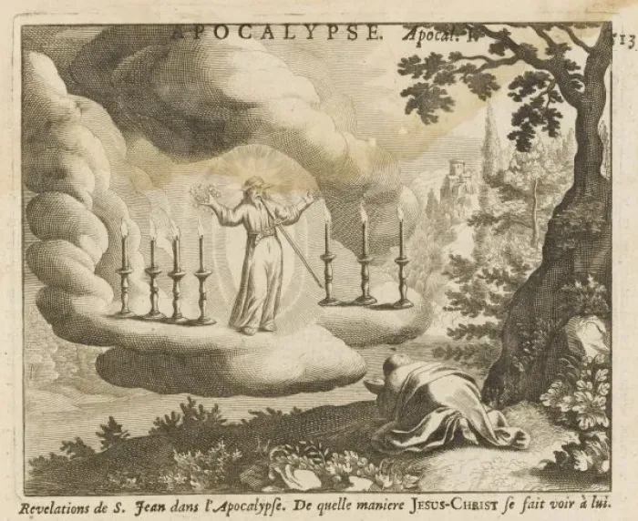 Framed Print : Jesus & 7 Candlesticks Framed Print : Jesus & 7 Candlesticks