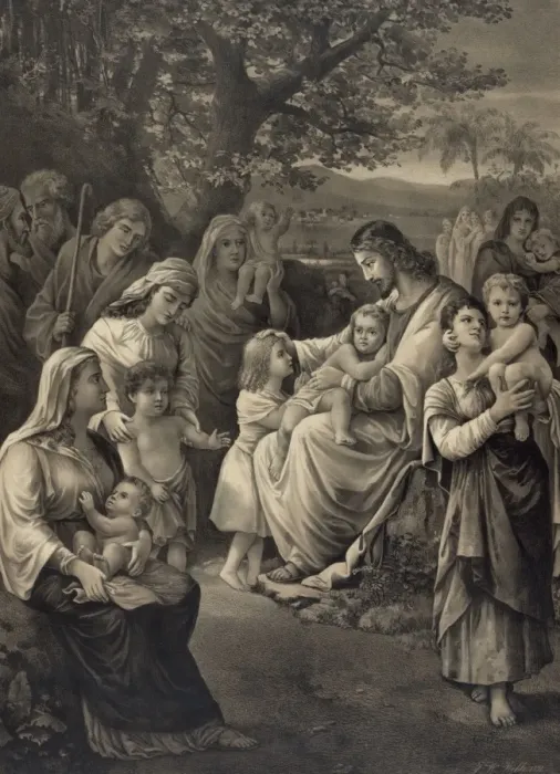 Framed Print : Jesus blessing the children Framed Print : Jesus blessing the children