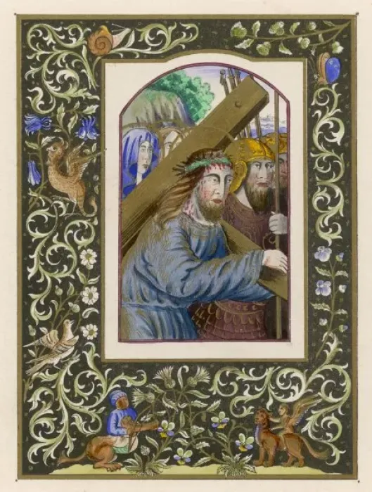 Framed Print : Jesus Carries Cross Framed Print : Jesus Carries Cross