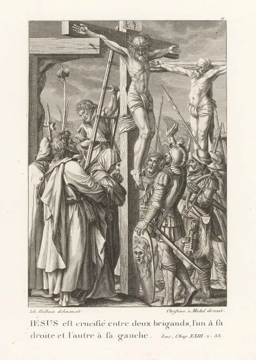 Framed Print : Jesus Christ is crucified between two thieves. J Framed Print : Jesus Christ is crucified between two thieves. J