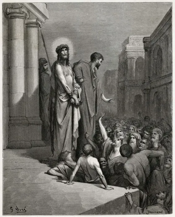 Framed Print : JESUS BEFORE CROWDS Framed Print : JESUS BEFORE CROWDS