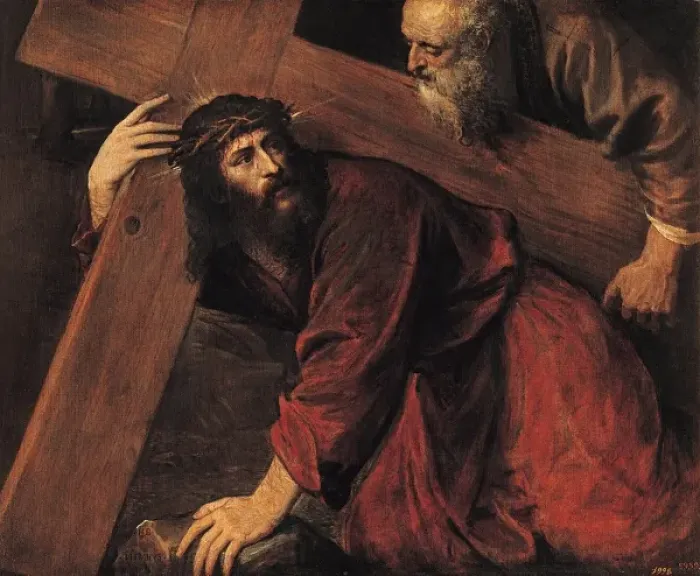 Framed Print : Jesus and the Cyrenean Framed Print : Jesus and the Cyrenean