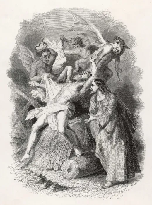 Framed Print : JESUS EXPELS DEMONS Framed Print : JESUS EXPELS DEMONS