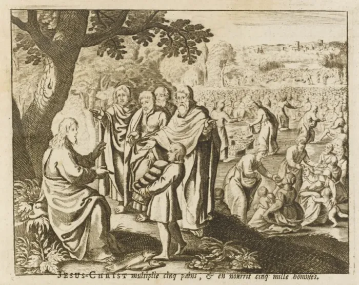 Framed Print : Jesus Feeds Multitude Framed Print : Jesus Feeds Multitude