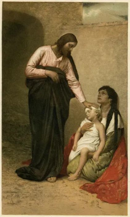 Framed Print : Jesus as a healer Framed Print : Jesus as a healer