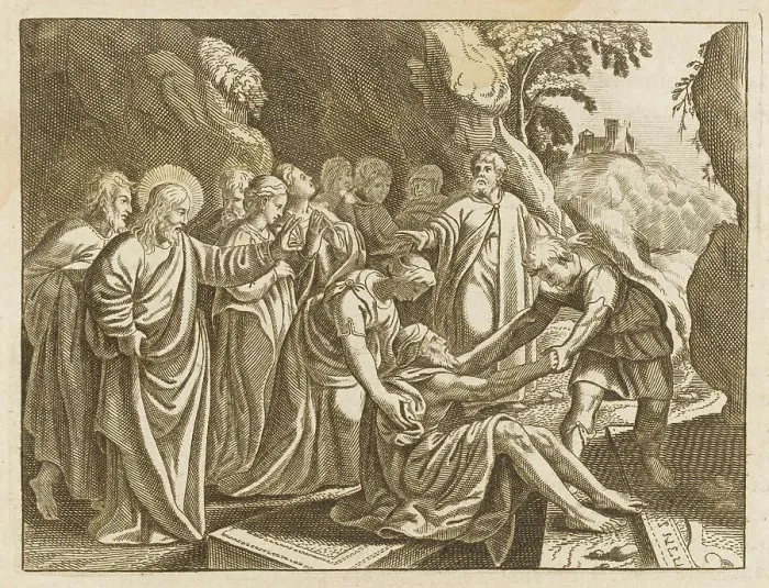 Framed Print : JESUS RAISES LAZARUS Framed Print : JESUS RAISES LAZARUS