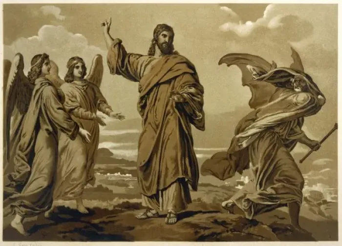 Framed Print : Jesus and Satan Framed Print : Jesus and Satan