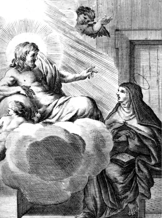 Framed Print : Jesus and St Teresa Framed Print : Jesus and St Teresa
