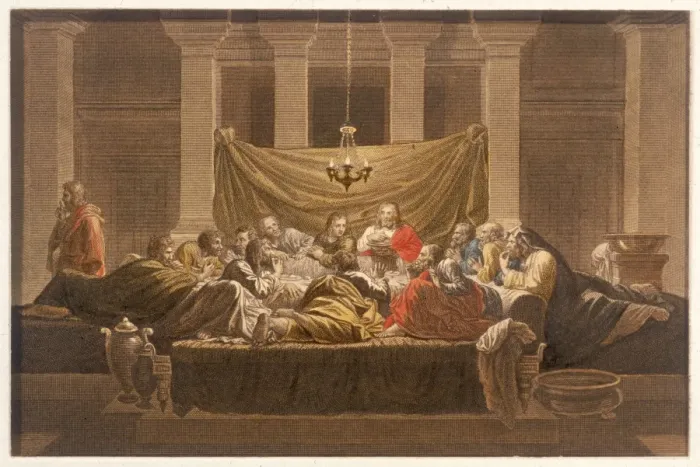 Framed Print : Jesus Last Supper 18C Framed Print : Jesus Last Supper 18C