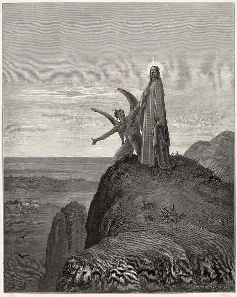 Jesus Temptation. Jesus is tempted by Satan in the wilderness
