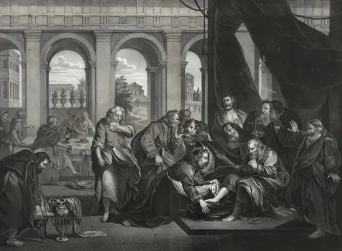 Framed Print : Jesus washing his apostles feet Framed Print : Jesus washing his apostles feet