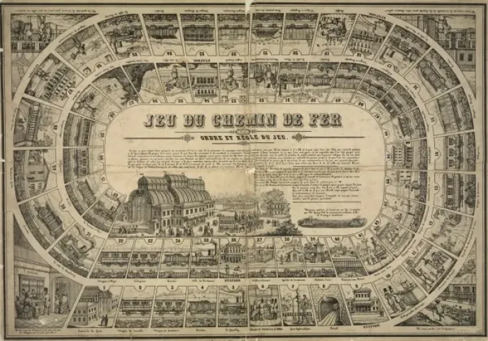 Framed Print : Jeu du chemin de fer Framed Print : Jeu du chemin de fer