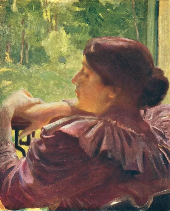 Framed Print : Jeume Femme Sur Un Balcon Framed Print : Jeume Femme Sur Un Balcon