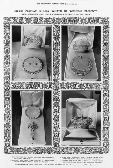 Framed Print : Jewellery gifts from King Alfonso Framed Print : Jewellery gifts from King Alfonso