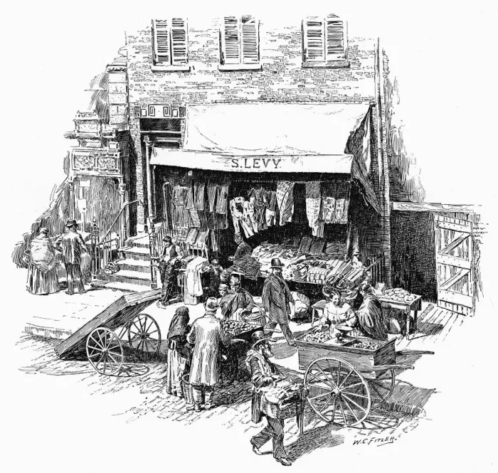 Framed Print : Jewish Quarter, New York shops Framed Print : Jewish Quarter, New York shops