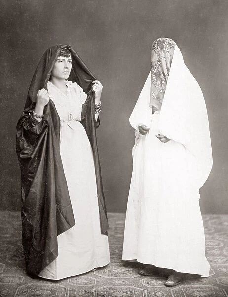 Jewish women outdoor clothing, Beirut, Lebanon c. 1880 s