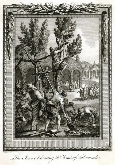 Framed Print : Jews celebrating the Feast of Tabernacles Framed Print : Jews celebrating the Feast of Tabernacles