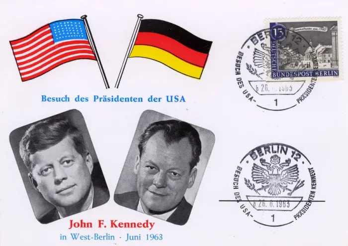 Framed Print : JFKs Presidential Visit to Germany - Commemorative Card Framed Print : JFKs Presidential Visit to Germany - Commemorative Card