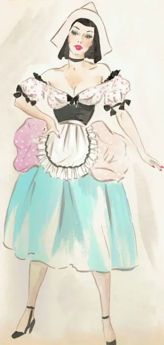 Framed Print : Jill - Murrays Cabaret Club costume design Framed Print : Jill - Murrays Cabaret Club costume design