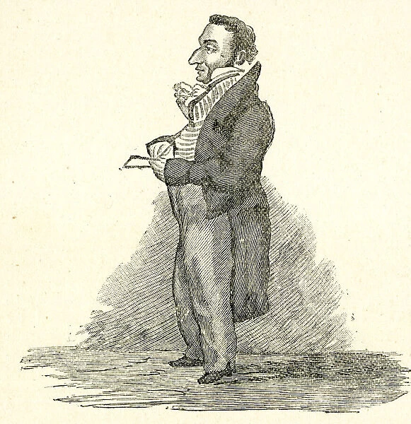 JMW Turner, caricature by Hawkesworth Fawkes
