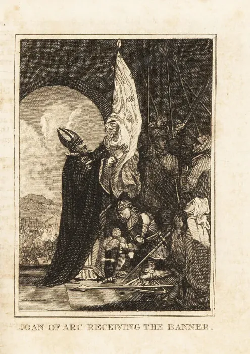Framed Print : Joan of Arc receiving her banner, 1429 Framed Print : Joan of Arc receiving her banner, 1429